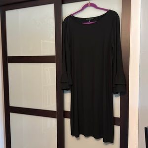 White House Black Market, boat neck, long sleeve, dress size large,